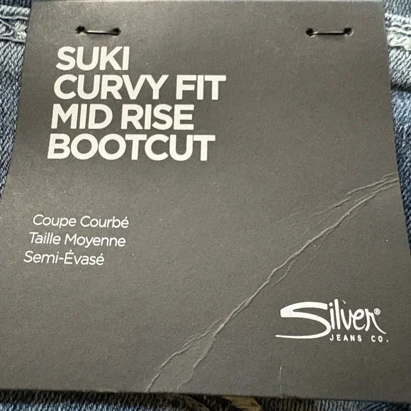 Suki Curvy Fit Mid Rise Bootcut Jeans; 33x31 - Picture 4 of 7